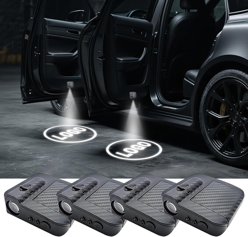 THOUSTA 4PCS Custom Car Brand Car Door Lights, LED Projector Car Door Step Courtesy Welcome Lights, 3D LED Car Welcome Lights Lamp Fits for Most Brand (for FOOO-RD) - Image 1
